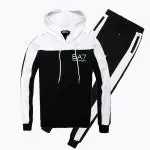 armani survetement ea7 hommes hoodie air16 noir blance